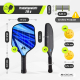 Pickleball-Set | 4 Schläger | 4 Bälle | Netz mit Rädern | Tragetasche | Rutschfester Griff | Mobiall | Mobiclinic - Foto 2