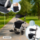 Gehhilfe mit Fußstütze | Faltbar | Aluminium | Bremsen an Hebeln | 360º Räder | Tasche | Stockhalter | Ibiza | Mobiclinic - Foto 5