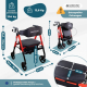 Bariatrischer Gehwagen | Faltbar | Bis zu 204 kg | Verstärktes Aluminium | Bremsen | 360º-Räder | Korb | Madeira | Mobiclinic - Foto 2