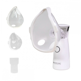 Mesh-Vernebler | Tragbar | 2 Masken + Mundstück | Tragetasche | Kabellos und USB | Nebumobi1 | Mobiclinic