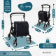 Klappbarer Gehwagen | Einkaufswagen | Bremssystem | Höhenverstellbar | Einhebel | XXL-Tasche | Formen | Mobiclinic - Foto 2