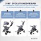 3 in 1 Dreirad | Evolutiv | Verstellbar | Max 25 kg | 18 Monate bis 5 Jahre | Leichtgewicht | LULU Schwarz | Mobiclinic - Foto 3