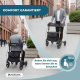 Faltbarer Rollator | Aluminium | Bis 136 kg | Handbremsen | Sitz und Rückenlehne | Roségold | Trajano | Deluxe | Mobiclinic - Foto 6