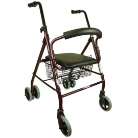 Rollator | Klappbar | Aluminium | Sitz und Rückenlehne |...