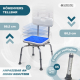 Drehbarer Badezimmerhocker | 360º Sitz | Höhenverstellbar | Armlehnen | EVA-Polsterung | Akila | Mobiclinic - Foto 3