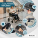 Faltbarer Rollstuhl | Klappbare Rückenlehne und Fußstützen | Leichtgewicht | Bis zu 100 kg | Doppelbremsen | Kefren | Mobiclinic - Foto 3