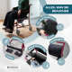 Toilettenstuhl | Fahrbahr | Klappbare Armlehnen | abnehmbare Fußstützen | Bordeaux |Ancla | Mobiclinic - Foto 3