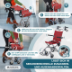 Transportrollstuhl | Faltbar | Aluminium | Kleine Räder | Bremsen an Griffen | Kariert | Neptuno | Mobiclinic - Foto 4