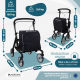 Klappbarer Gehwagen | Einkaufswagen | Bremssystem | Höhenverstellbar | Einhebel | XXL-Tasche | Formen | Mobiclinic - Foto 2