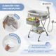 Babybadewanne | Höhenverstellbar | Zusammenklappbar | Räder mit 360º-Bremse | Kissen | Stauraum | Bubba Max | Mobiclinic - Foto 8