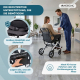 Transportrollstuhl | Faltbar | Klappbare Arm- und Fußstützen | Leichtgewicht | Gurt | Stahl | Venus | Mobiclinic - Foto 4