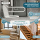 Klappbarer Haltegriff fürs Badezimmer | Toilettenpapierhalter | Doppelstange | Bis 250 kg | Eisen | Weiß | Robin | Mobiclinic - Foto 6
