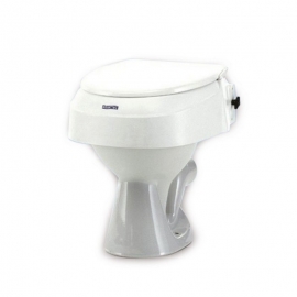 Rehausseur WC | Rehausse toilettes réglable | 6,10 et 15cm | Avec couvercle | Invacare