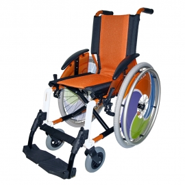 Fauteuil roulant pour enfants | Aluminium | Pliable | Orange | Line Infantil | Forta