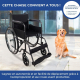 Fauteuil roulant pliant | Dossier et repose-pieds amovibles | Acier | Grandes roues | 46 cm | Gris | Denver | Mobiclinic - Foto 5