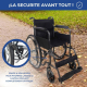 Fauteuil roulant pliant | Dossier et repose-pieds amovibles | Acier | Grandes roues | 46 cm | Gris | Denver | Mobiclinic - Foto 7