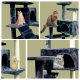 Arbre à chat | Grand | Griffoir | 5 hauteurs | 50x50x132 cm | 13kg | Gris | Tico| Supporte 10 kg | Mobiclinic - Foto 4