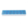 Pilulier semainier | 1 dose quotidienne | Blanc et bleu |