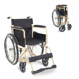 Fauteuil roulant | Acier | 45 cm | Crème et noir | Denver | Mobiclinic