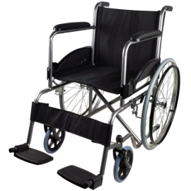 Fauteuil roulant | Grandes roues | Pliable | Léger | Siège de 44cm | Noir | Valencia | Clinicalfy