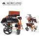 Fauteuil roulant léger | Pliable | Repose-pieds et dossier | Accoudoirs rembourrés | Aluminium | Orange | Pirámide | Mobiclinic - Foto 8