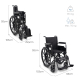 Fauteuil roulant | Pliant | Acier | Roues arrière amovibles | Repose-pieds et accoudoirs | S220 Sevilla | Premium Mobiclinic - Foto 5