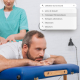 Table de massage pliante | Kinesithérapie | Bois | Revêtement similicuir | 186x60 cm | Bleu | CM-01 Light | Mobiclinic - Foto 7