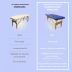Table de massage pliante | Kinesithérapie | Bois | Revêtement similicuir | 186x60 cm | Bleu | CM-01 Light | Mobiclinic - Foto 8