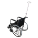 Fauteuil roulant | Anti-pliage | 40cm | Support pour bouteille et compte-gouttes | Accoudoirs et repose-pieds fixes | Noir - Foto 2