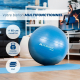 Ballon de Pilates | Antidérapant | Anti-perforation | Gonfleur inclus | Lavable | 58 cm | Bleu | PY-01 |Mobiclinic - Foto 1