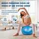 Ballon de Pilates | Antidérapant | Anti-perforation | Gonfleur inclus | Lavable | 58 cm | Bleu | PY-01 |Mobiclinic - Foto 3