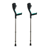 Lot de 2 béquilles | Cannes de marche anglaises | Grip caoutchouc anatomique | Vert | Advance