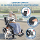 Fauteuil roulant électrique | Pliable | Grande autonomie 51 km | Batterie 30 Ah | Aluminium | Troya Plus Ultra | Mobiclinic - Foto 3