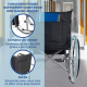Fauteuil roulant pliable | Pliant | Grandes roues | Léger | Orthopédique | Noir | Alcázar | Mobiclinic - Foto 4