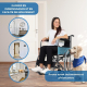 Fauteuil roulant pliable | Pliant | Grandes roues | Léger | Orthopédique | Noir | Alcázar | Mobiclinic - Foto 6