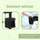 Arbre à chat | Moyen | Griffoir | 3 hauteurs | 40x40x112 cm | Gris | Silvestre | Supporte 10 kg | Mobiclinic - Foto 11