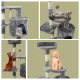 Arbre à chat | Moyen | Griffoir | 3 hauteurs | 40x40x112 cm | Gris | Silvestre | Supporte 10 kg | Mobiclinic - Foto 9