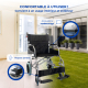 Fauteuil roulant pliable | Aluminium | Petites roues | Repose-pieds amovibles et dossier pliable | Museo | Deluxe | Mobiclinic - Foto 6