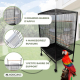 Cage à oiseaux XL | 95 x 43 x 61,5 cm | 8 portes | Mangeoires et abreuvoirs | Roues | Plateau amovible | Ninfa | Mobiclinic - Foto 2