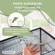 Cage à oiseaux XL | 95 x 43 x 61,5 cm | 8 portes | Mangeoires et abreuvoirs | Roues | Plateau amovible | Ninfa | Mobiclinic - Foto 4