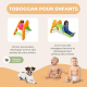 Toboggan pour enfants | Résistant | Pliable | Bords arrondis | Marches antidérapantes | Max.35kg | Vert | Dino XL | Mobiclinic - Foto 5