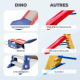 Toboggan pour enfants | Pliable | Panier | Ballon | Bords arrondis | Marches antidérapantes | Max.35kg | Bleu | Dino| Mobiclinic - Foto 7