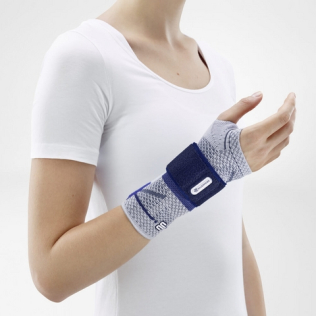 Bauerfeind Atelle élastique poignet | Stabilisateur | Coussinets intégrés | Titán | Différentes tailles | ManuTrain