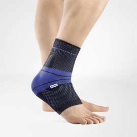 Bandage élastique pour pied | Stabilisateur | Rembourrages | Noir | Différentes tailles | MalleoTrain | Bauerfeind