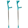 Lot de 2 béquilles | Béquilles anglaises | Aluminium | Réglables | Émeraude | BCR | FORTA