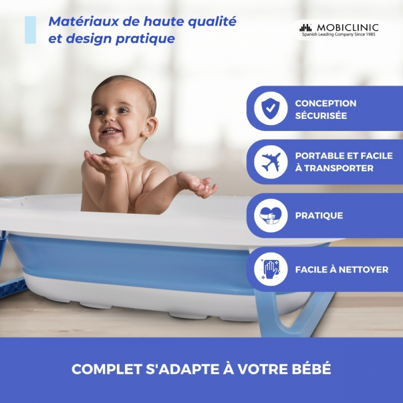 Baignoire de bain bébé sur pied pliable