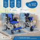 Fauteuil roulant électrique pliable | Auton. 20 km | 24V | Aluminium | Bleu et noir| Lyra | Mobiclinic - Foto 2