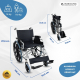 Fauteuil roulant pliant | Aluminium | Accoudoirs pliants et repose-pieds amovibles | Grandes roues | Ópera | TOP | Mobiclinic - Foto 1