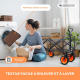 Chariot transport jardin de plage | Poignée réglable |94x56,5x77cm | Pliable | Roues larges à 360º |Duna Pro Plus | Mobiclinic - Foto 4