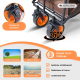 Chariot transport jardin de plage | Poignée réglable |94x56,5x77cm | Pliable | Roues larges à 360º |Duna Pro Plus | Mobiclinic - Foto 6